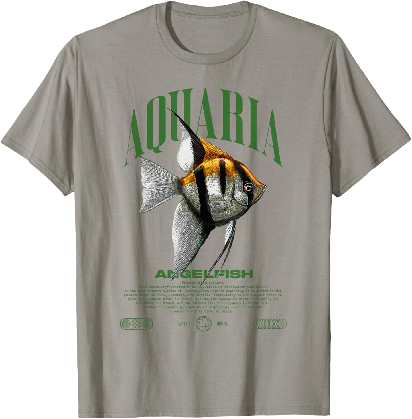 Angelfish Cichlid Fish Keeper Modern Streetwear T-Shirt - T-Shirt | Sand