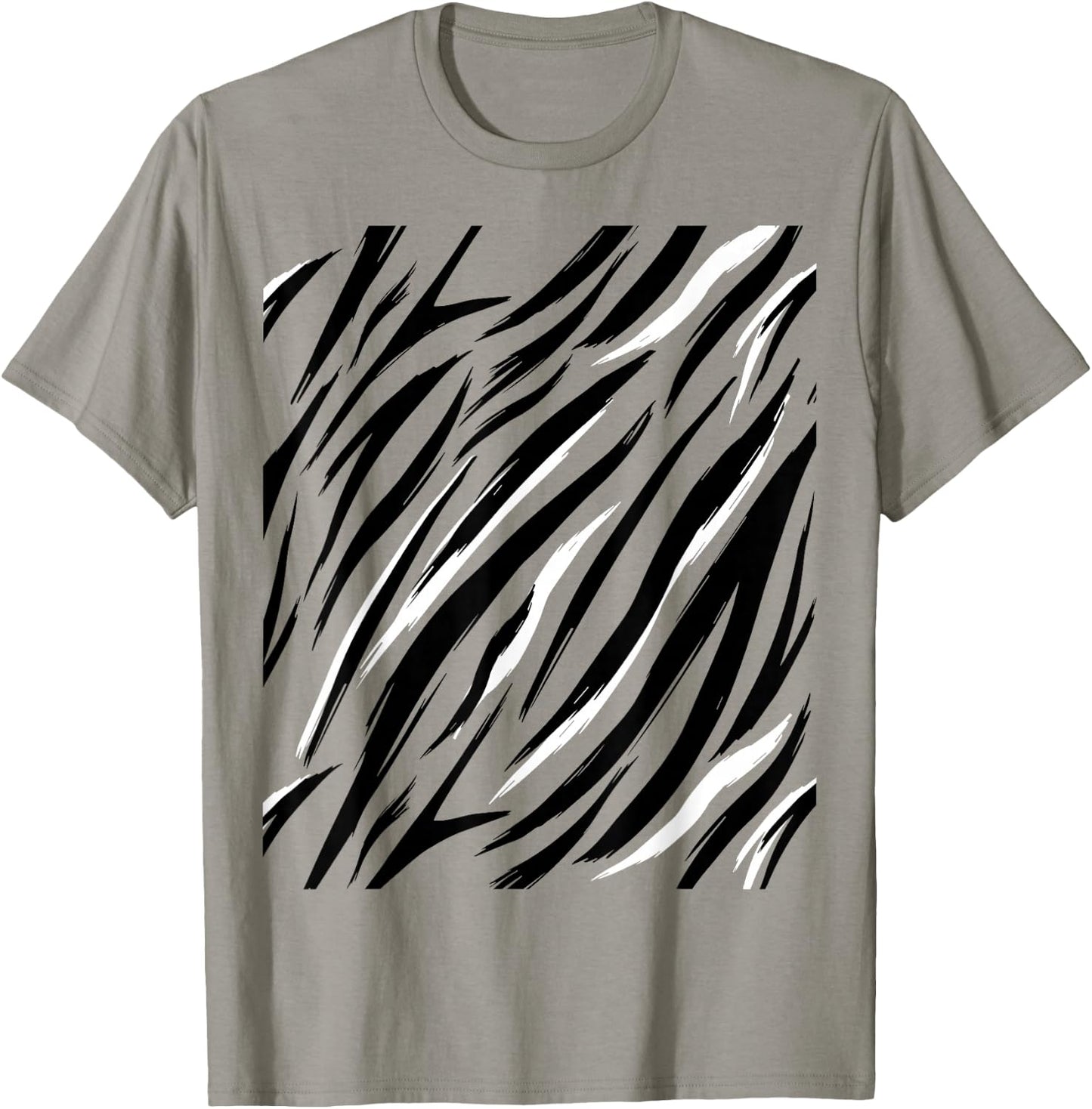 Tiger Print Stripes Animal Cute Easy Halloween Costume T-Shirt - T-Shirt | Sand