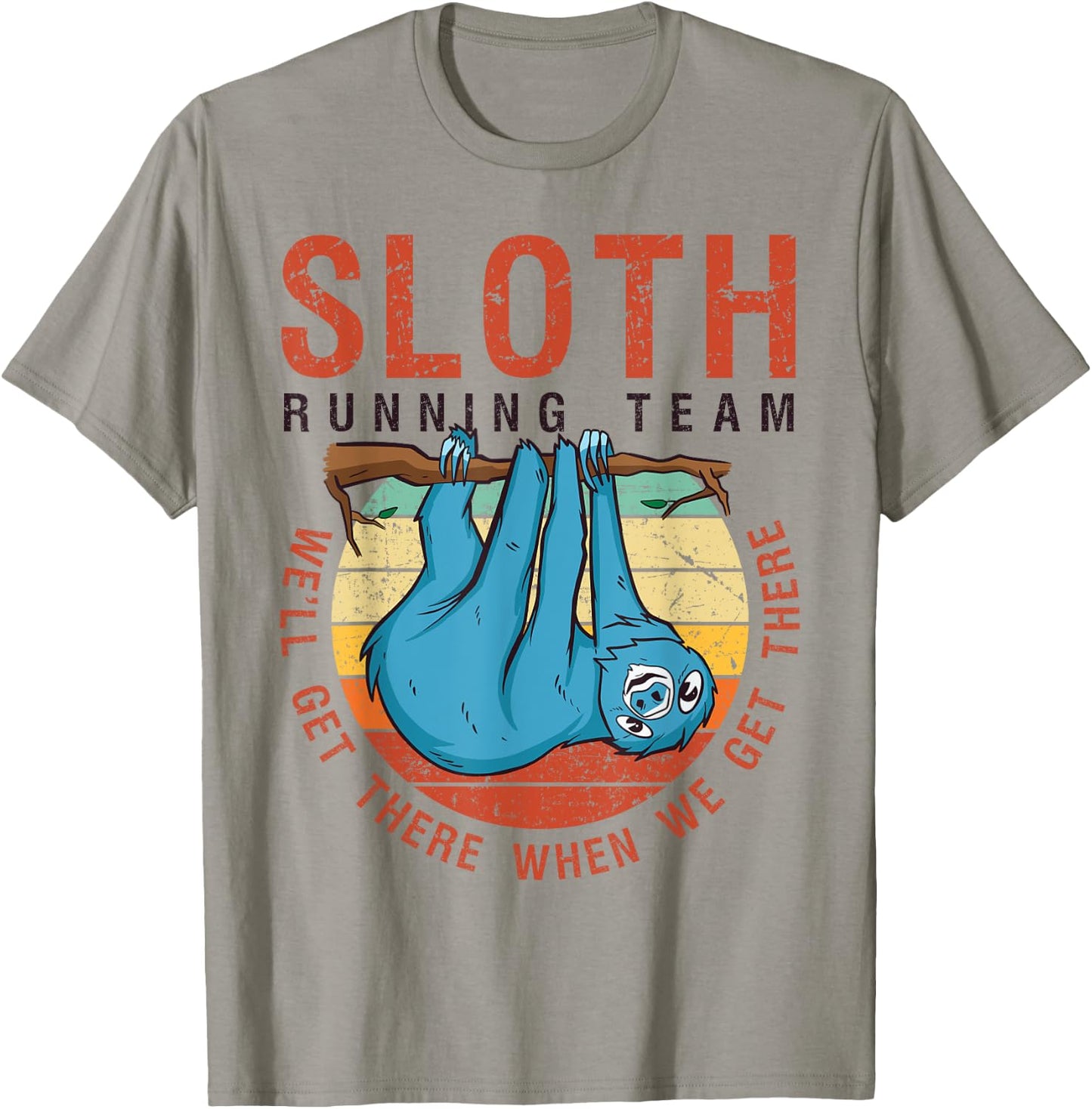 Sloth Running Team Funny Marathon Runner Sloth-Lover Gift T-Shirt - T-Shirt | Sand