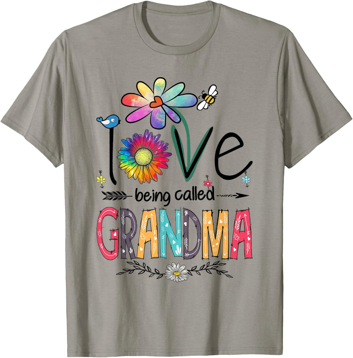 I Love Being Called Grandma Daisy Flower Cute Mother's Day T-Shirt - T-Shirt | Sand