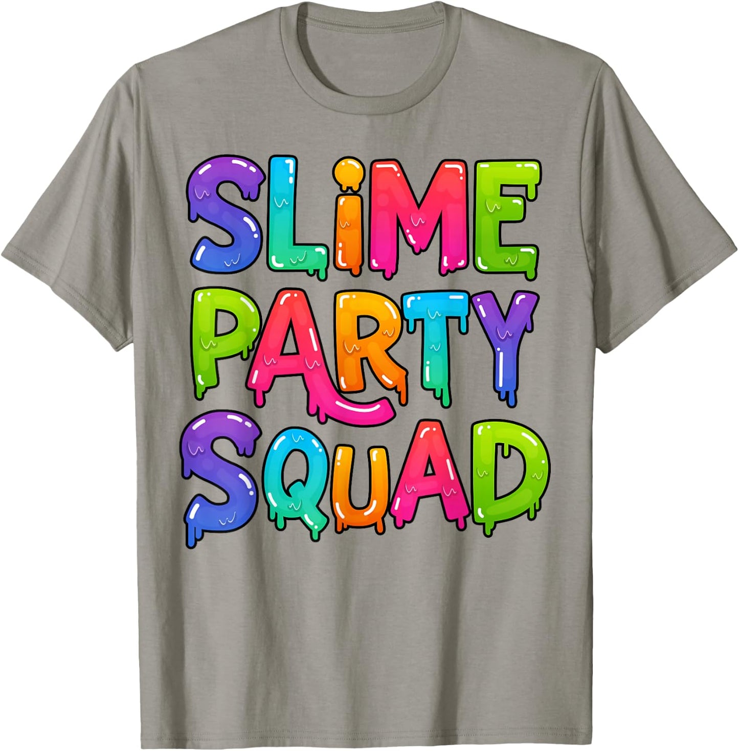 Slime Party Squad Funny Kids Boys Girls Birthday Matching T-Shirt - T-Shirt | Sand