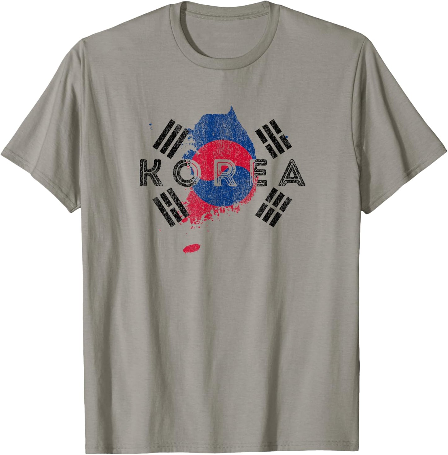 Korean Map and Flag - Unique Korea Word Art Souvenir T-Shirt - T-Shirt | Sand