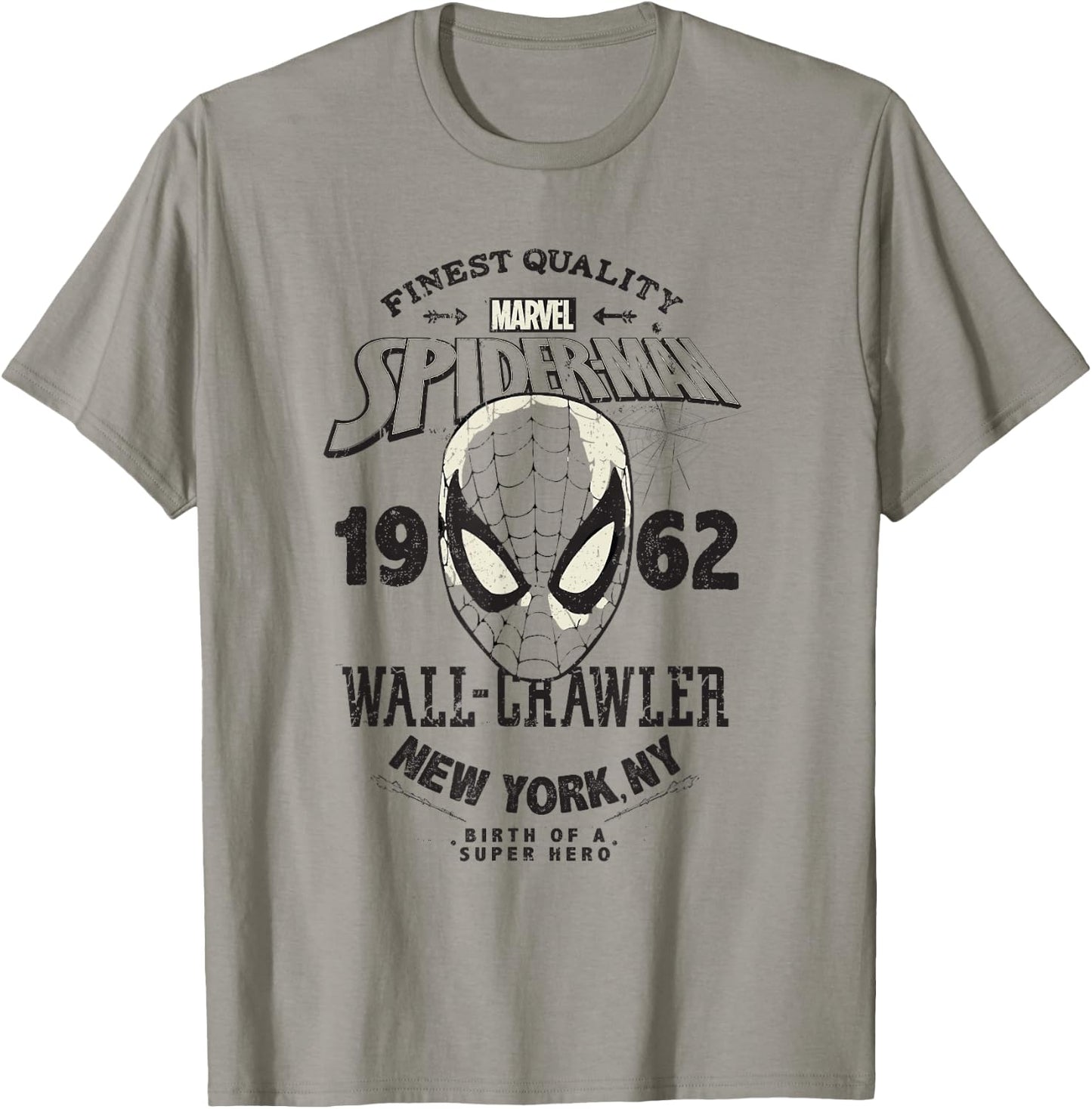Marvel Spider-Man 1962 Birth Of A Super Hero Big Retro Logo T-Shirt - T-Shirt | Sand