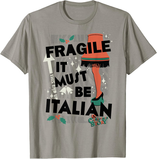A Christmas Story Fragile It Must Be Italian T-Shirt - T-Shirt | Sand