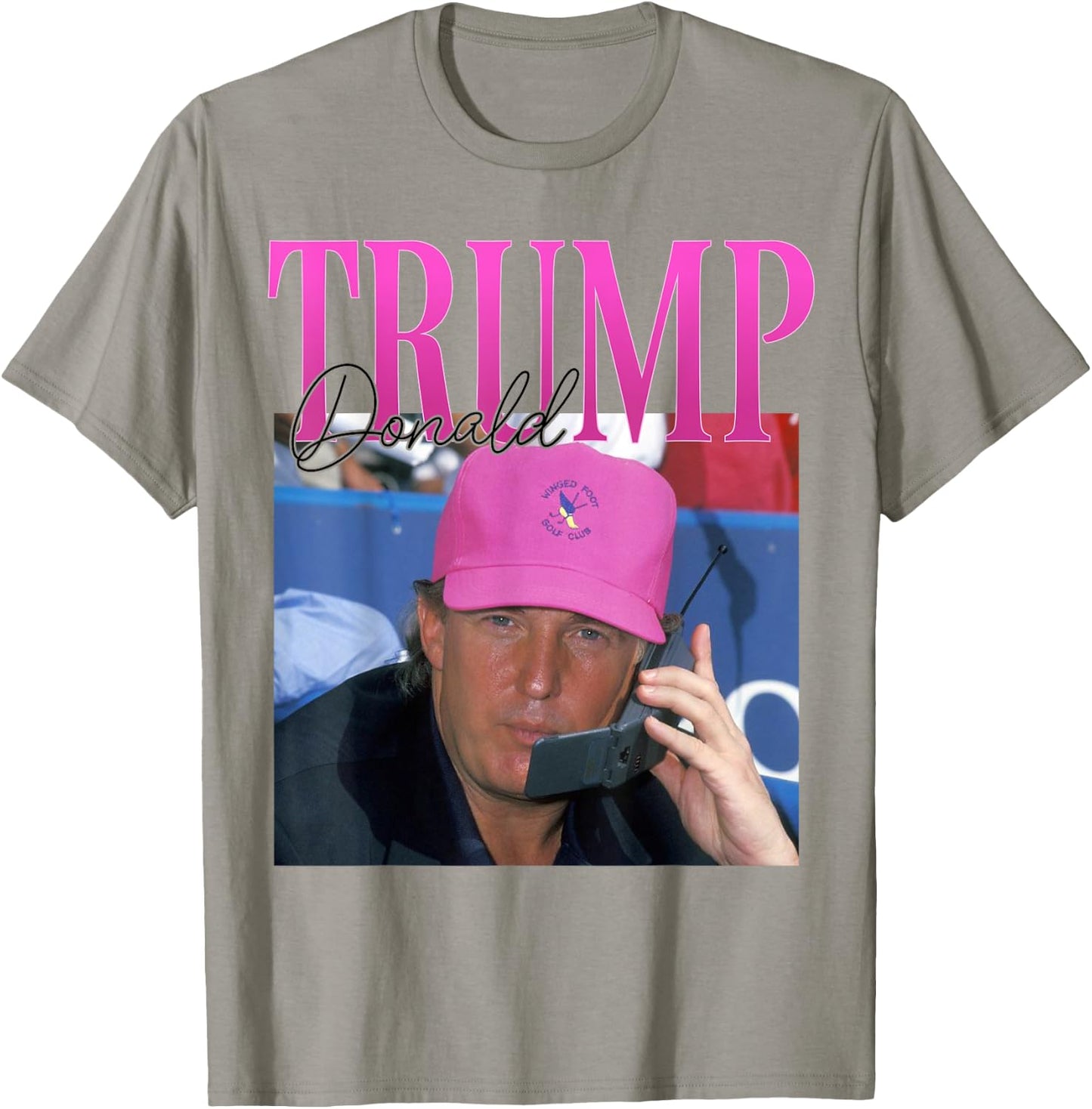 Funny Donald Trump Miss Me Yet Y2K Vintage 90s Trump Pink T-Shirt - T-Shirt | Sand