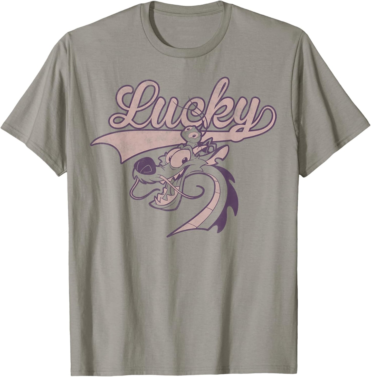 Disney Mulan Mushu and CRI-Kee Lucky Portrait T-Shirt - T-Shirt | Sand