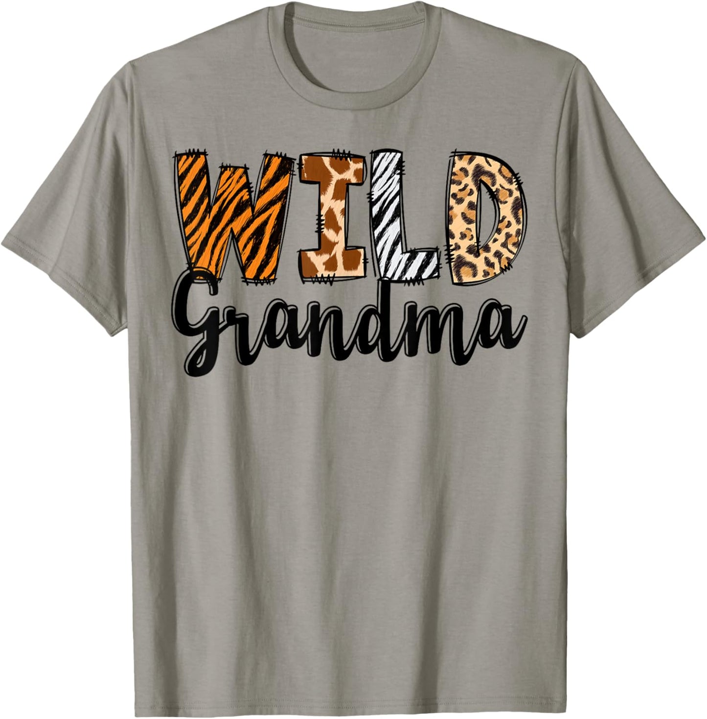 Wild Grandma Zoo Born Two Be Wild B-day Safari Jungle Animal T-Shirt - T-Shirt | Sand