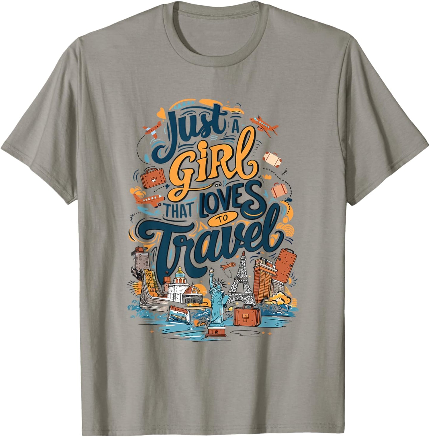 Just a girl that loves to Travel T-Shirt - T-Shirt | Sand