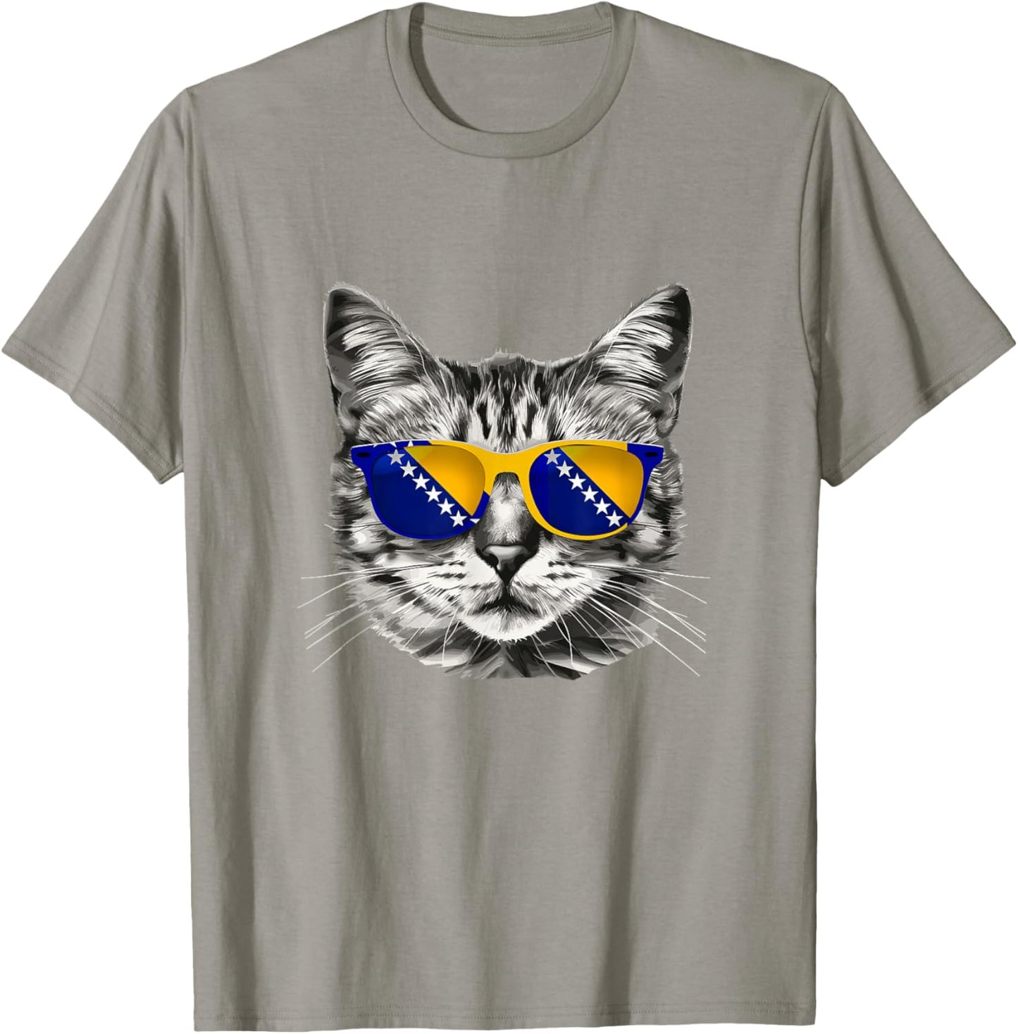 Bosnian Flag Cat Owner Souvenirs Products Kitten Bosnia T-Shirt - T-Shirt | Sand
