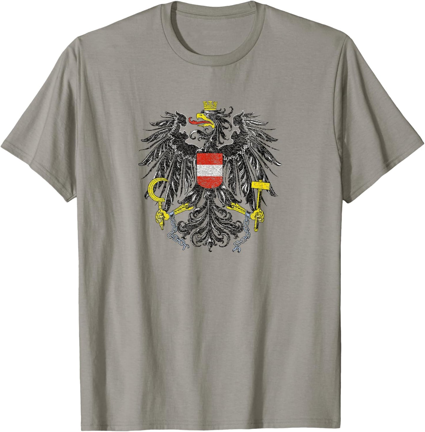 Austria Coat of Arms Flag Bundesadler Eagle Vienna Salzburg T-Shirt - T-Shirt | Sand