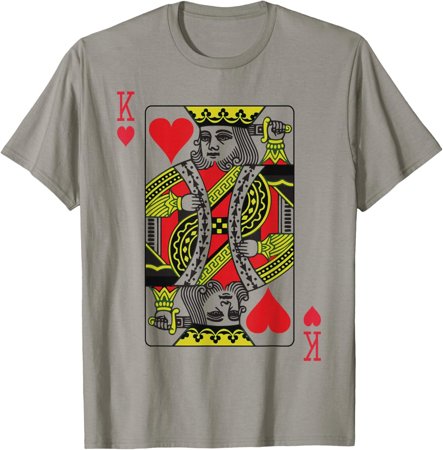 KING of HEARTS Mardi Gras carnival costume playing card T-Shirt - T-Shirt | Sand