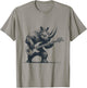Rhino Funny Playing Bass Guitar Cute Rockin' Rhino T-Shirt - T-Shirt | Sand