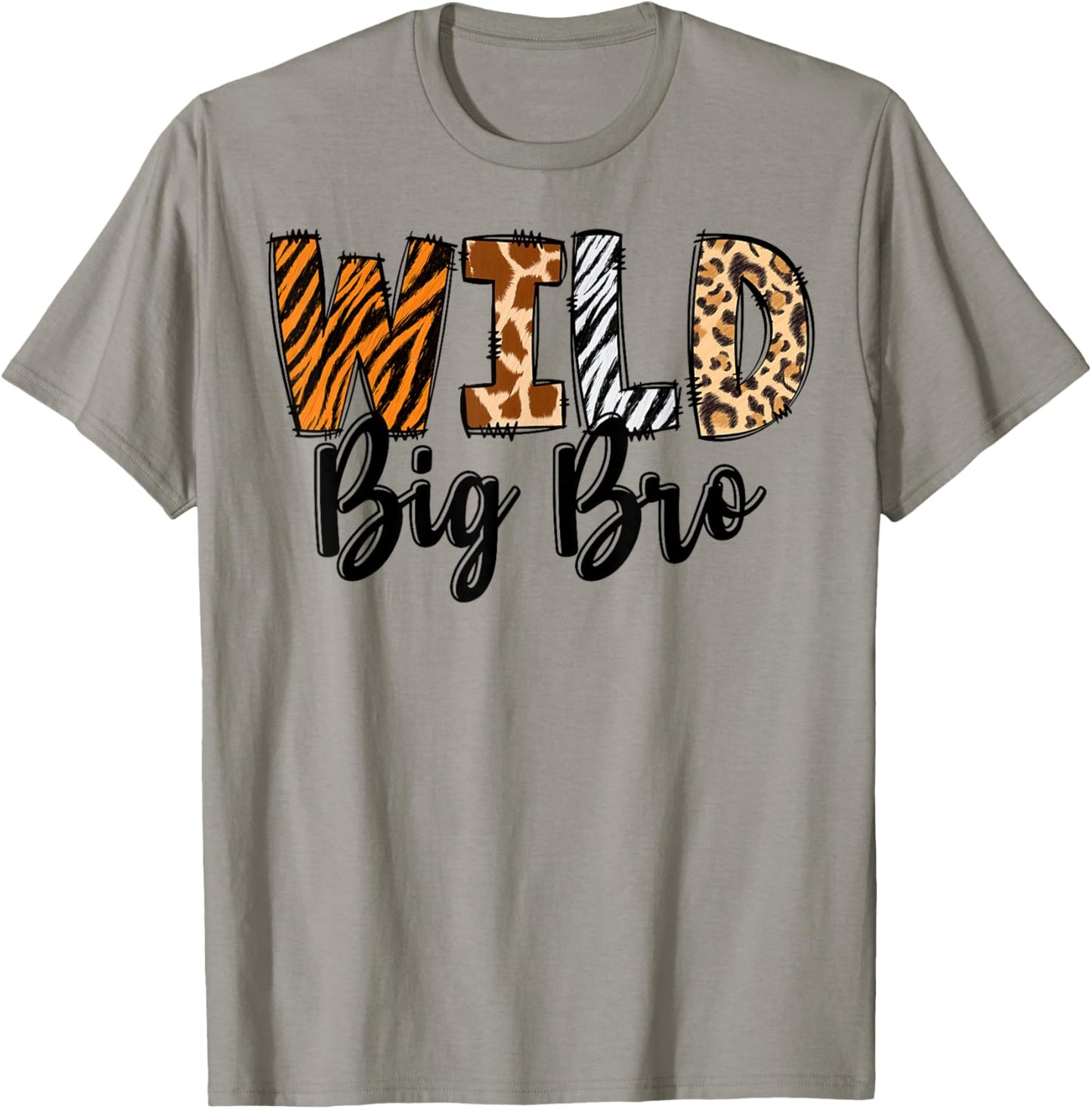 Wild Big Bro Zoo Born Two Be Wild B-day Safari Jungle Animal T-Shirt - T-Shirt | Sand