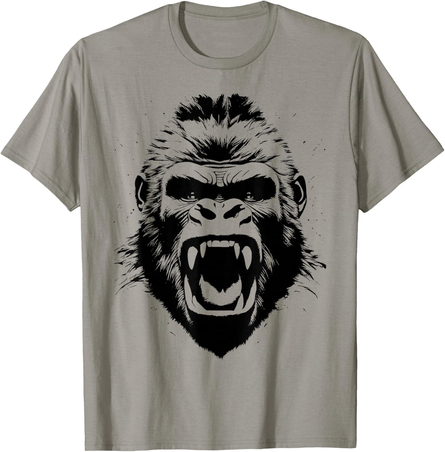Gorilla Roaring Gorilla Monkey Men Women Children animal T-Shirt - T-Shirt | Sand