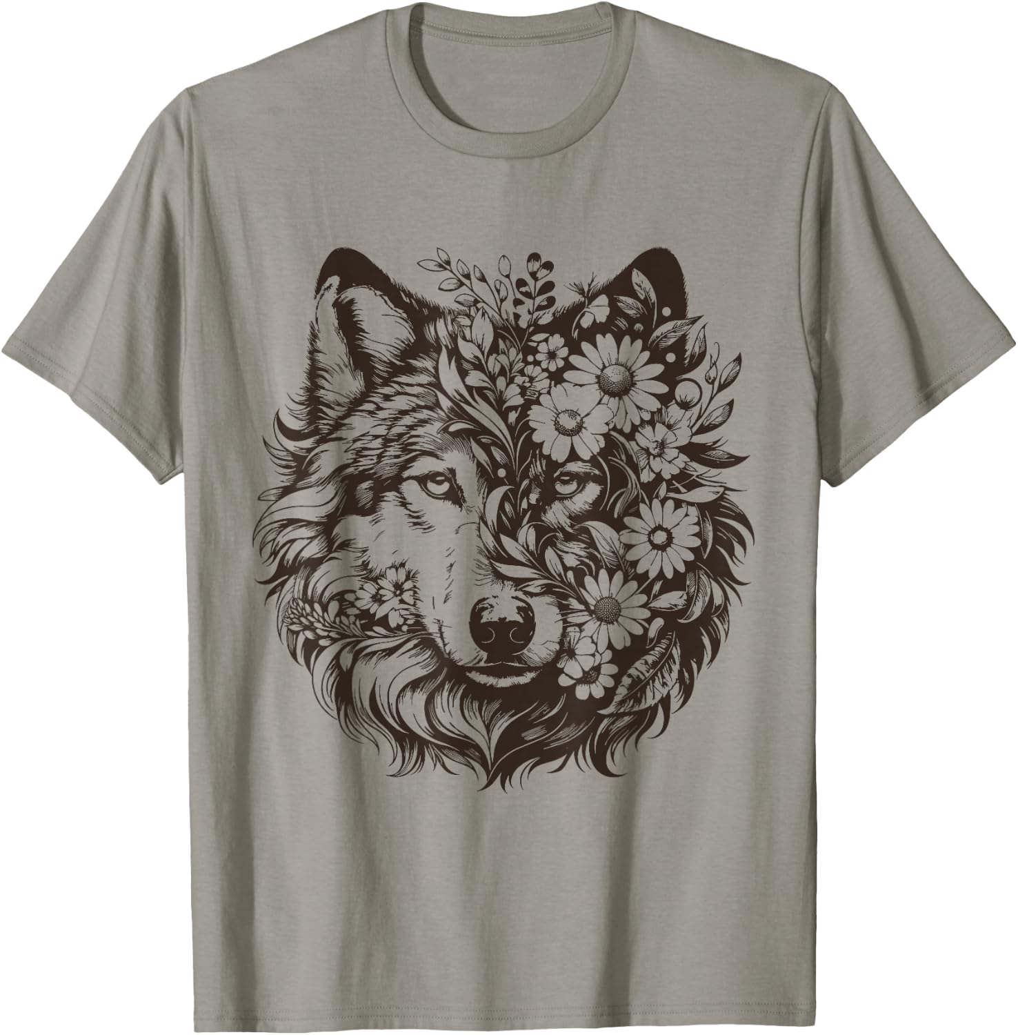 Therian Alpha Wolf Grunge Aesthetic T-Shirt - T-Shirt | Sand