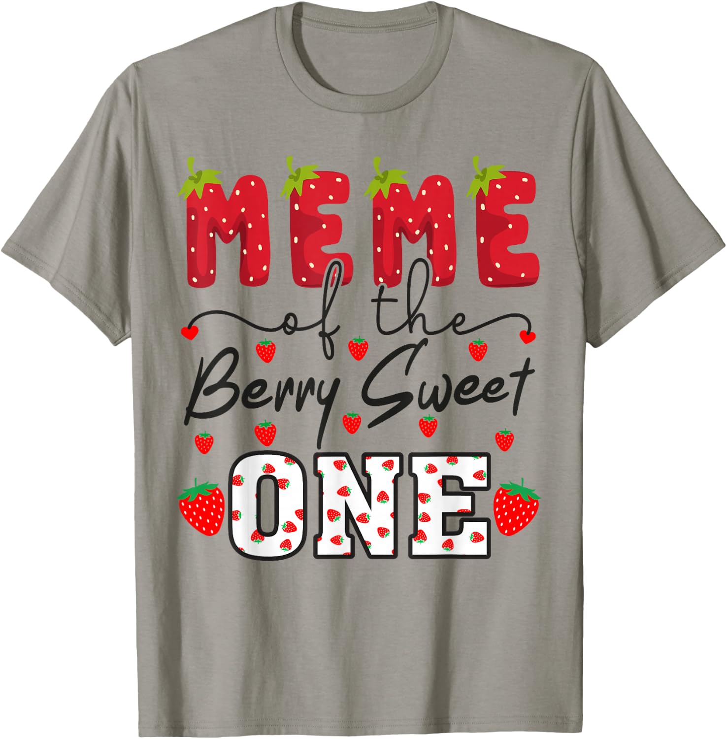 Meme Of The Berry Sweet One Strawberry Grandma T-Shirt - T-Shirt | Sand