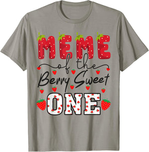 Meme Of The Berry Sweet One Strawberry Grandma T-Shirt - T-Shirt | Sand