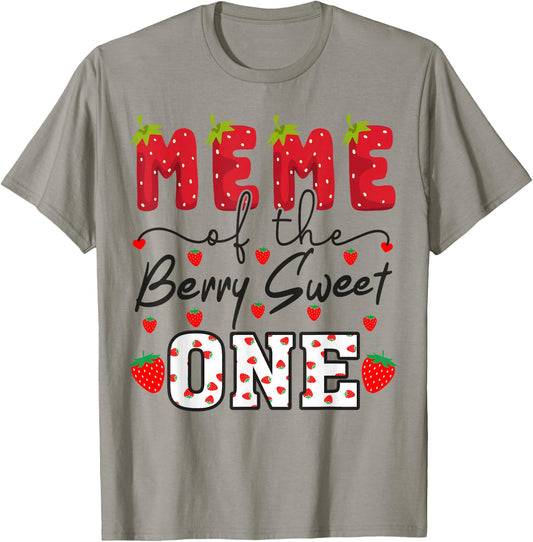 Meme Of The Berry Sweet One Strawberry Grandma T-Shirt - T-Shirt | Sand