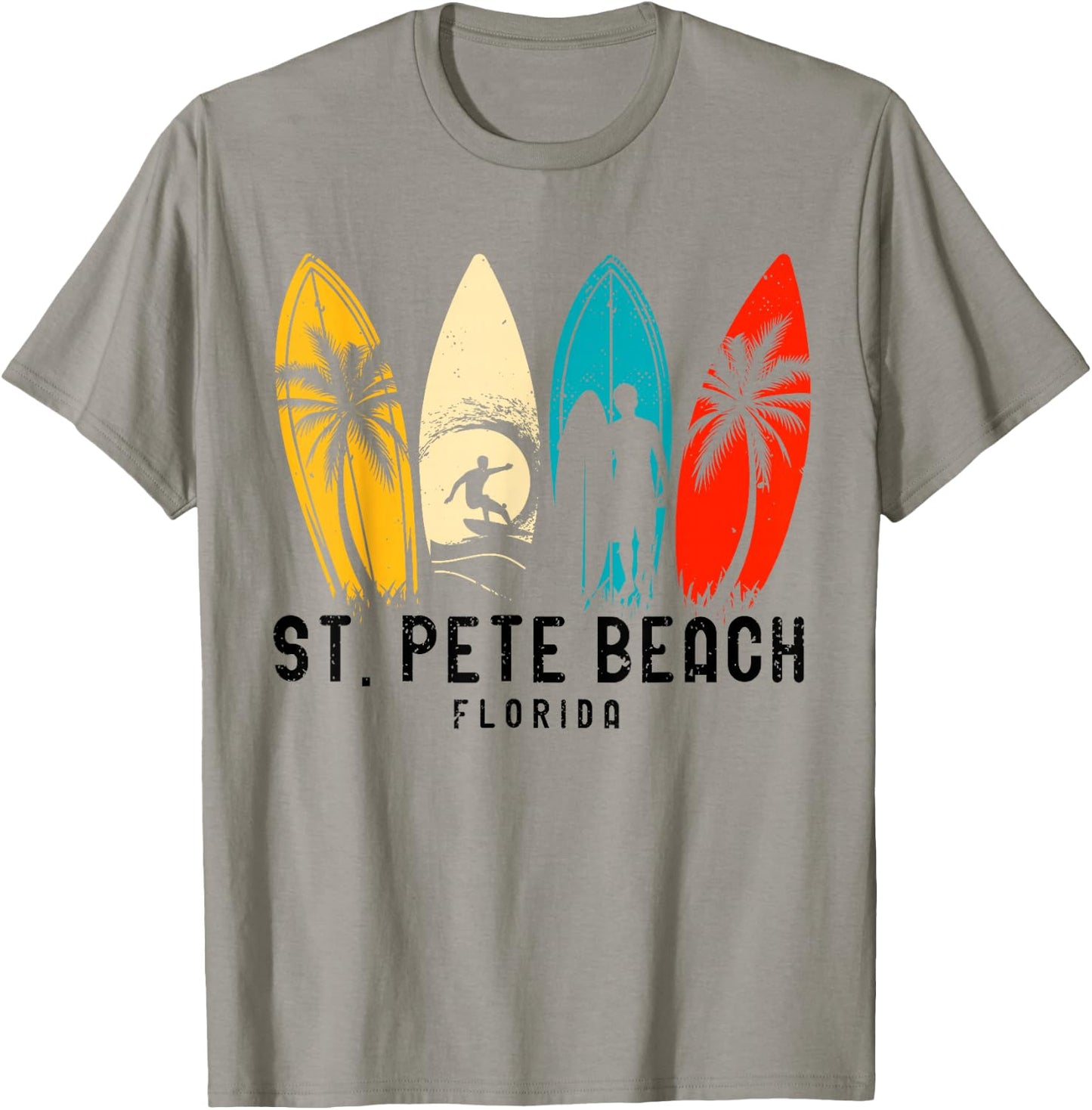 Vintage St Pete Beach Florida Surfboarder T-Shirt - T-Shirt | Sand