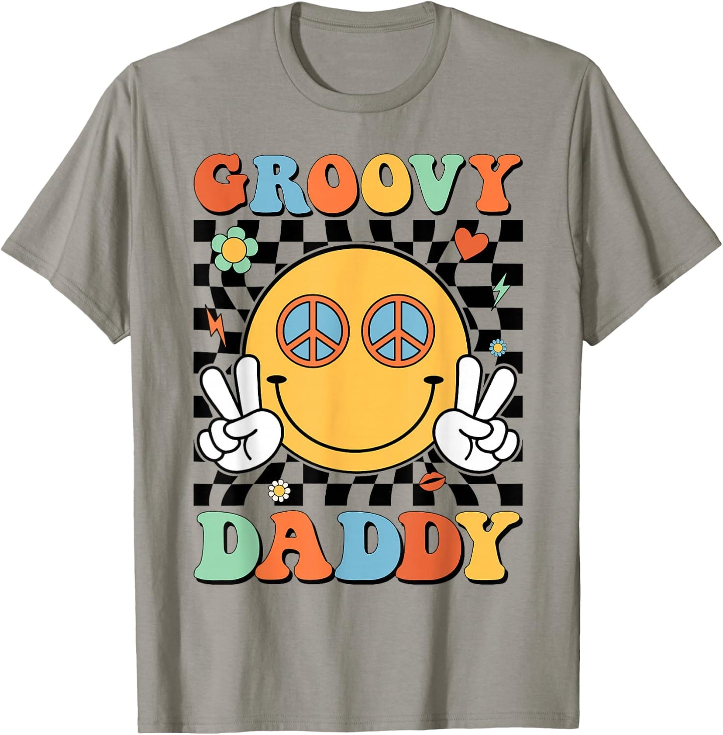 Groovy Daddy Matching Family 70s 80s Retro Hippie Costume T-Shirt - T-Shirt | Sand