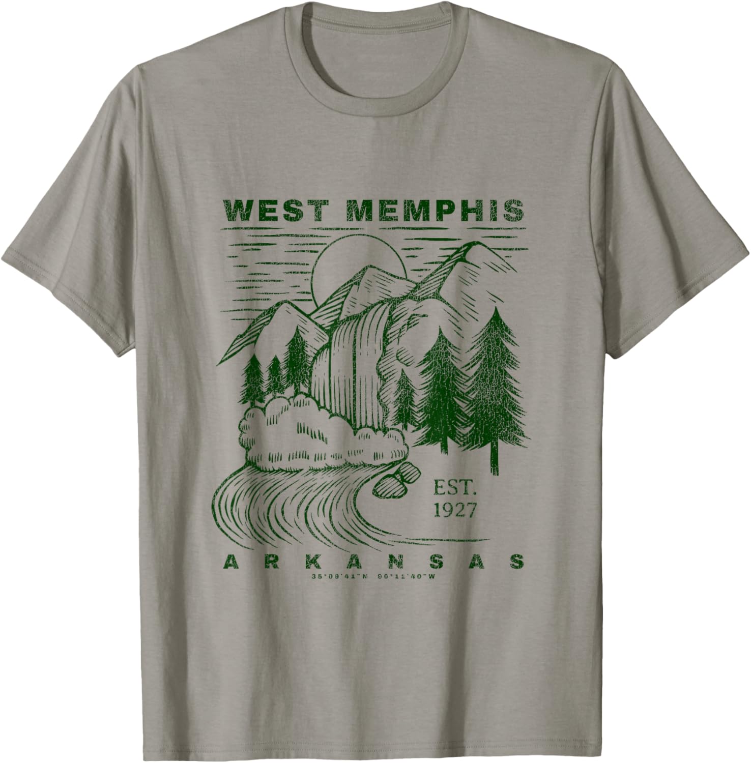 West Memphis Arkansas Neat Souvenir Rustic West Memphis T-Shirt - T-Shirt | Sand