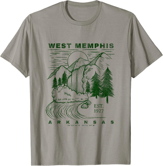 West Memphis Arkansas Neat Souvenir Rustic West Memphis T-Shirt - T-Shirt | Sand