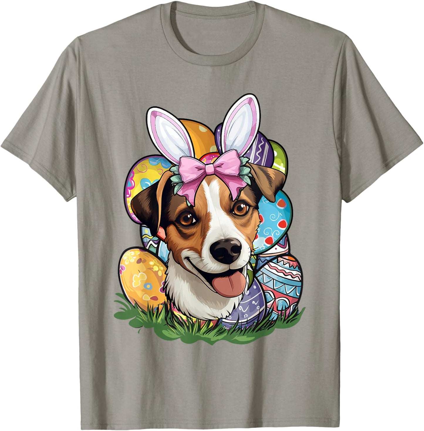 Funny Easter Bunny Jack Russell Terrier T-Shirt - T-Shirt | Sand