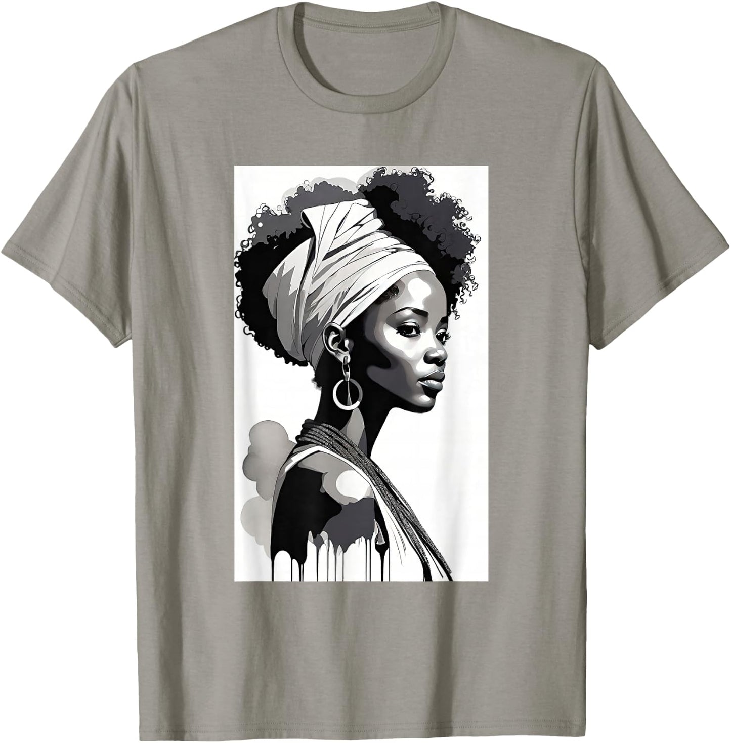 Afro Women Artwork African Women Graphic T-Shirt - T-Shirt | Sand
