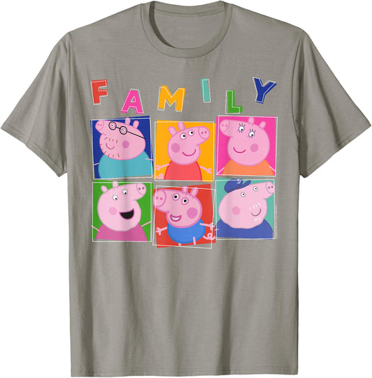 Peppa Pig Family Box Up T-Shirt - T-Shirt | Sand