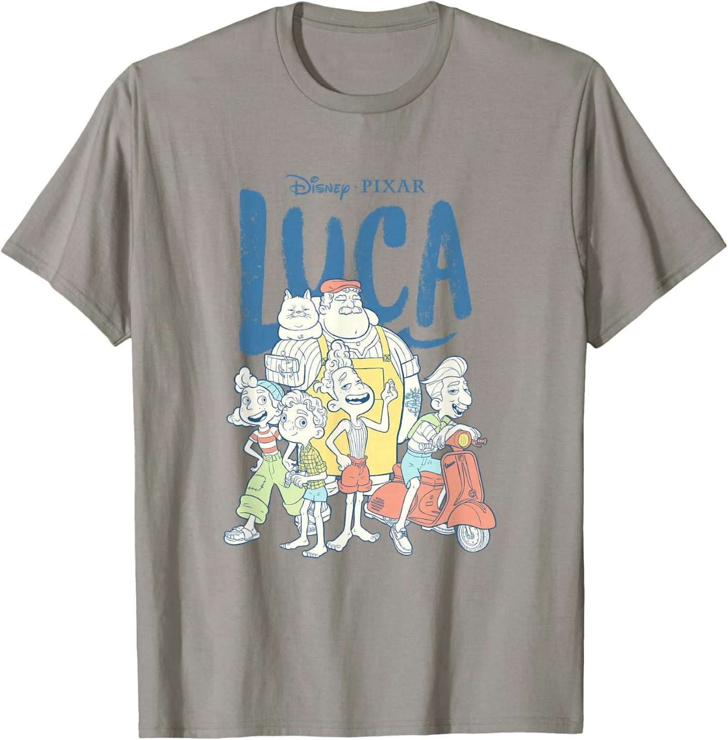 Disney Pixar Luca Group Shot Logo T-Shirt - T-Shirt | Sand