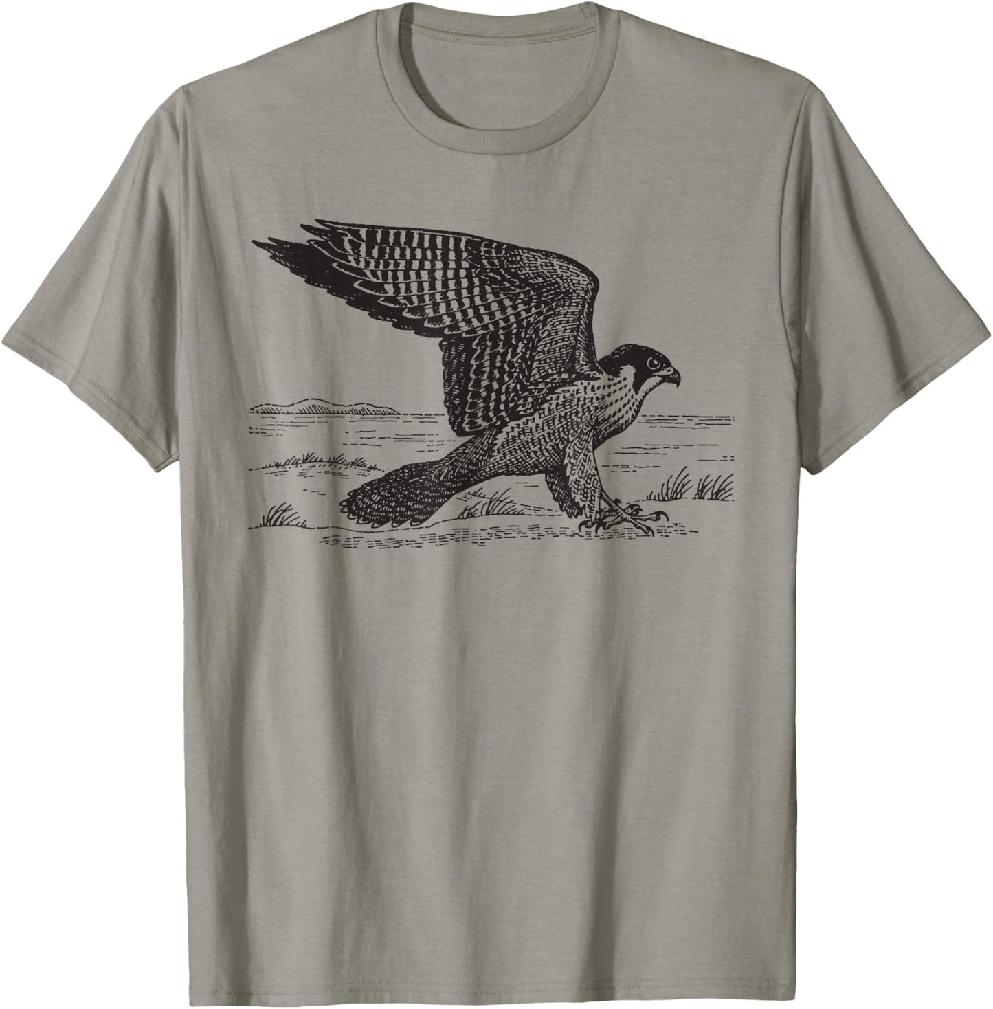 Peregrine Falcon Ornithology Hawk Gift T-Shirt - T-Shirt | Sand