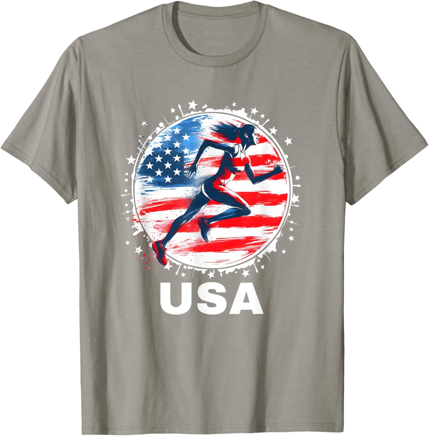 Track and Field USA Women Track and Field USA Team T-Shirt - T-Shirt | Sand