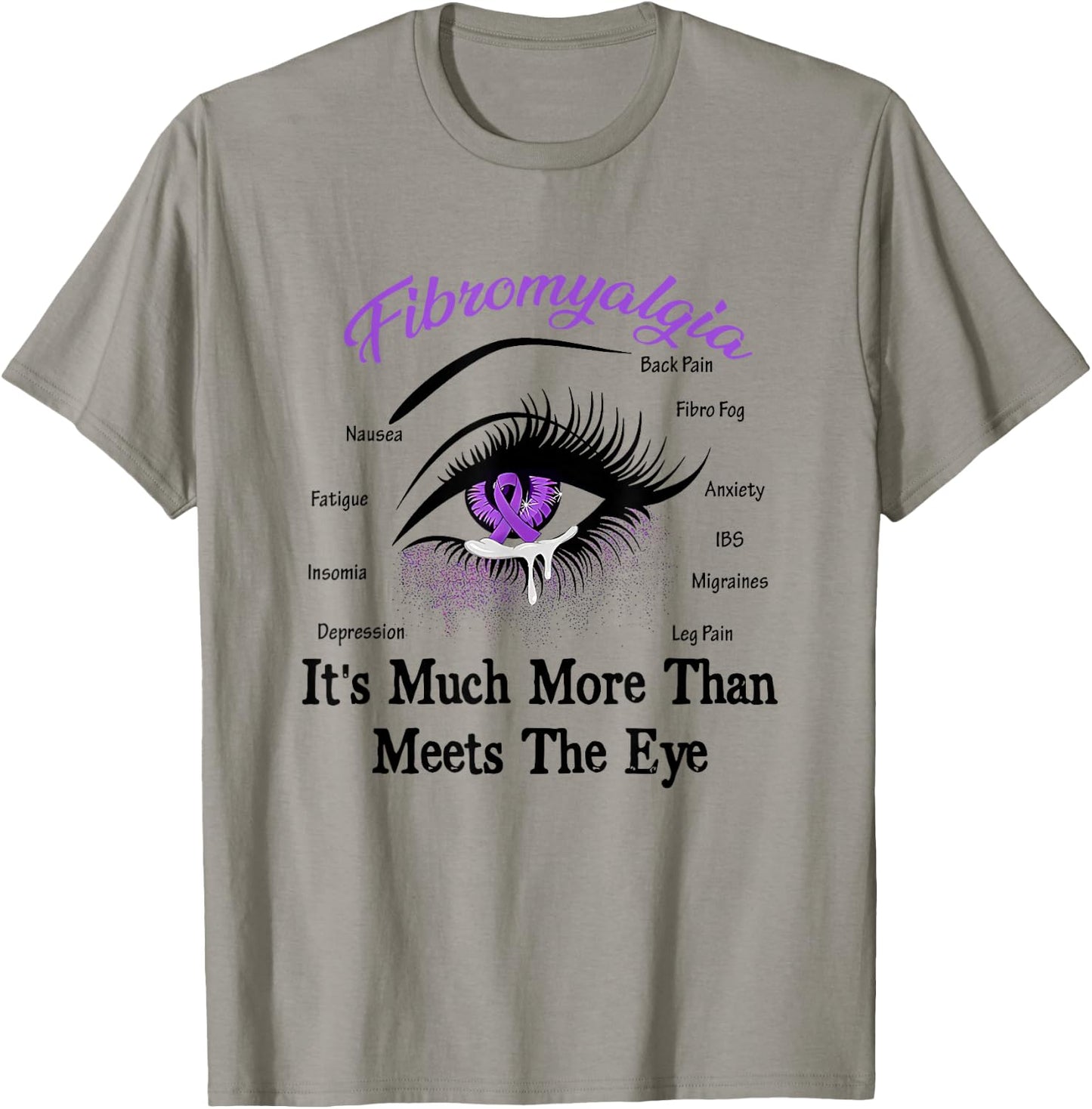 Fibromyalgia Awareness Eye - Woman Eye T-Shirt - T-Shirt | Sand