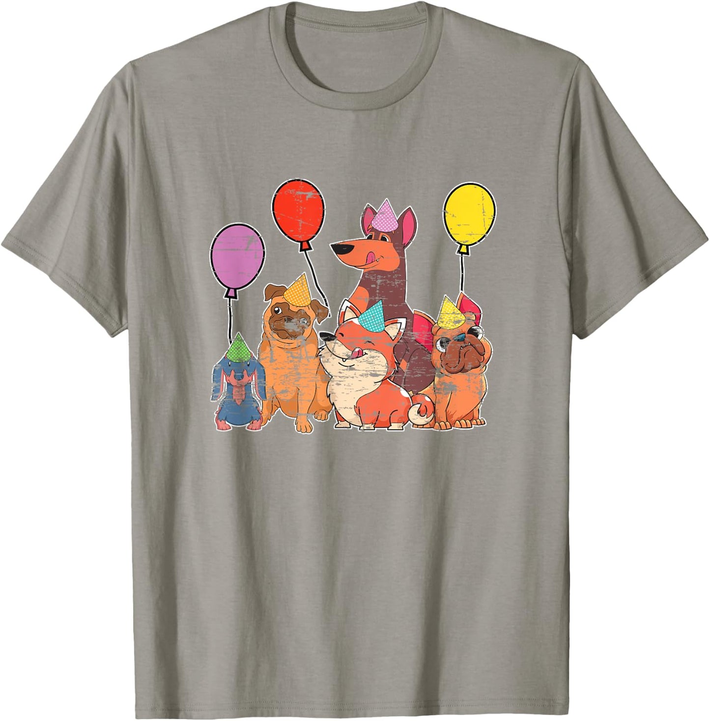 Cute Dog Owner Birthday Animal Kids Celebration Party Dog T-Shirt - T-Shirt | Sand