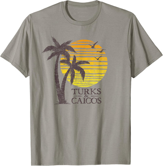 Turks and Caicos Islands Sunset Beach Vacation Souvenir T-Shirt - T-Shirt | Sand