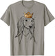 Saluki Dog Wearing Crown T-Shirt - T-Shirt | Sand