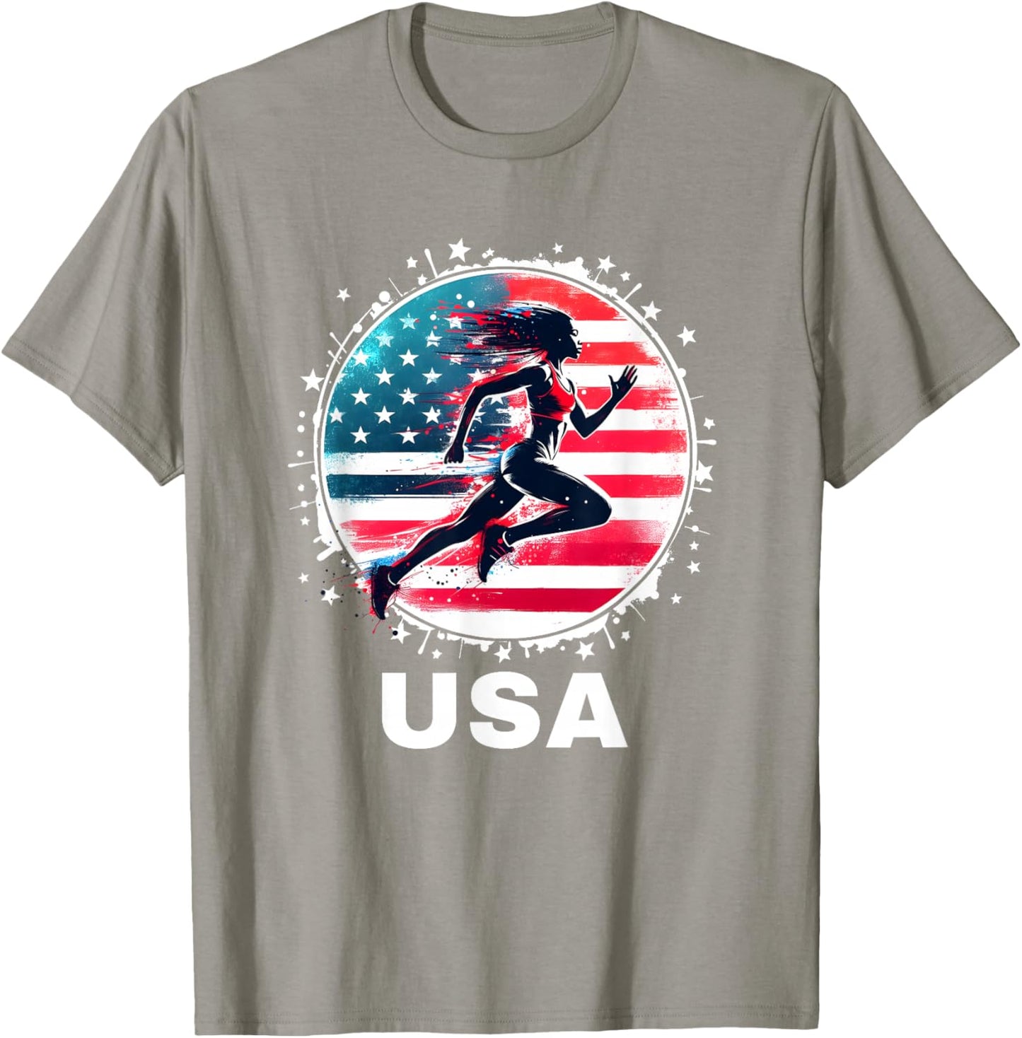 Track and Field USA Women Track and Field USA Team T-Shirt - T-Shirt | Sand
