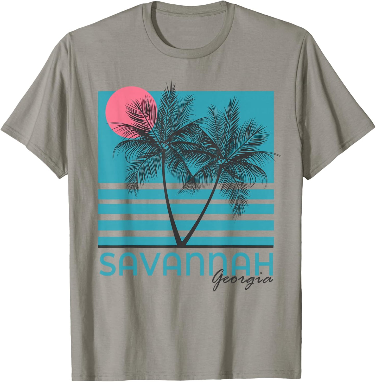 Savannah Georgia Souvenir GA Palm Trees T-Shirt - T-Shirt | Sand