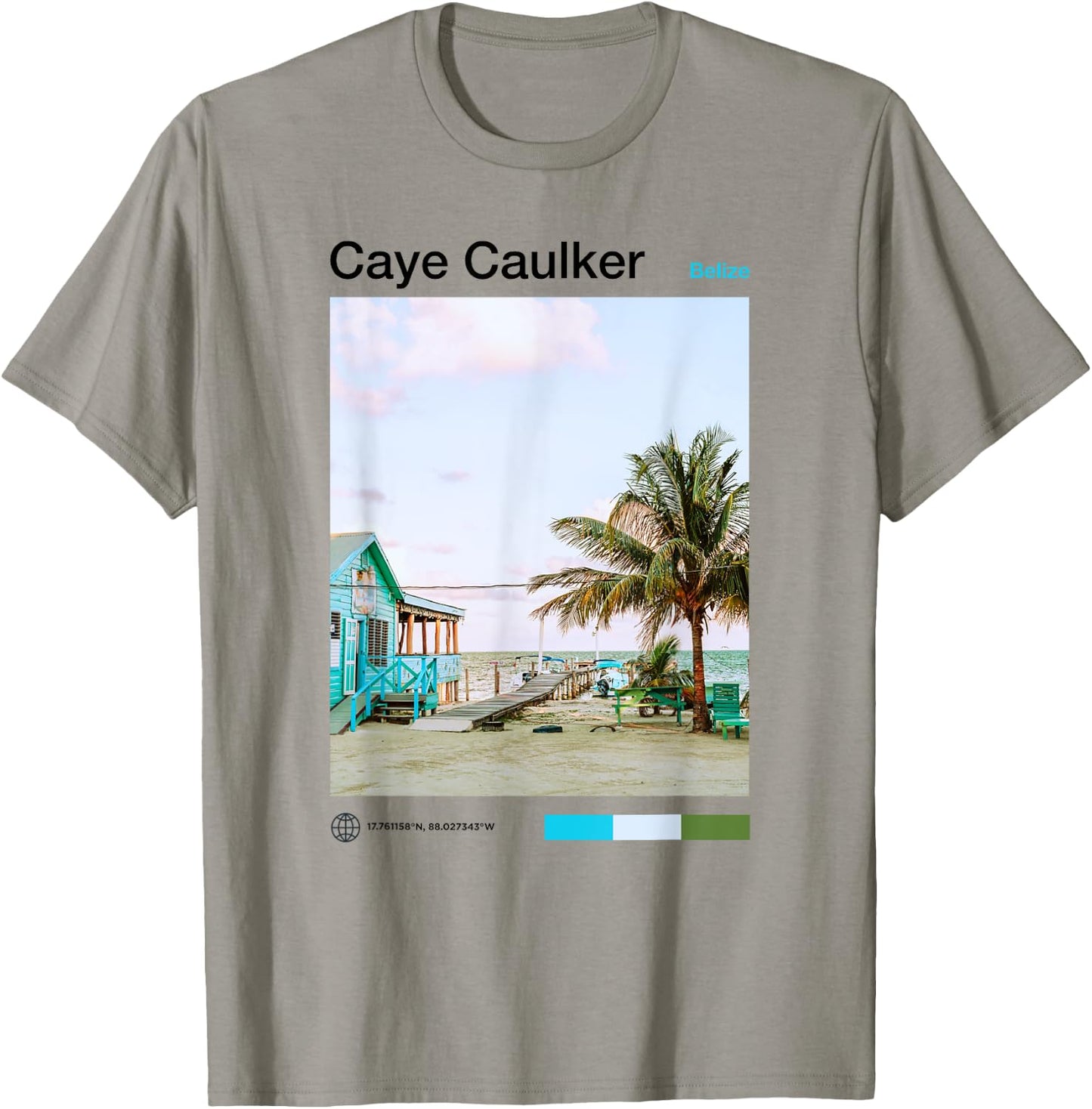 Caye Caulker Travel Art - Belize Souvenir - Belizean T-Shirt - T-Shirt | Sand
