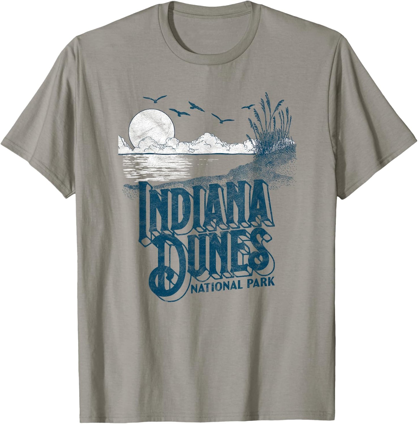 Vintage Indiana Dunes National Park Retro 80's Minimalist T-Shirt - T-Shirt | Sand
