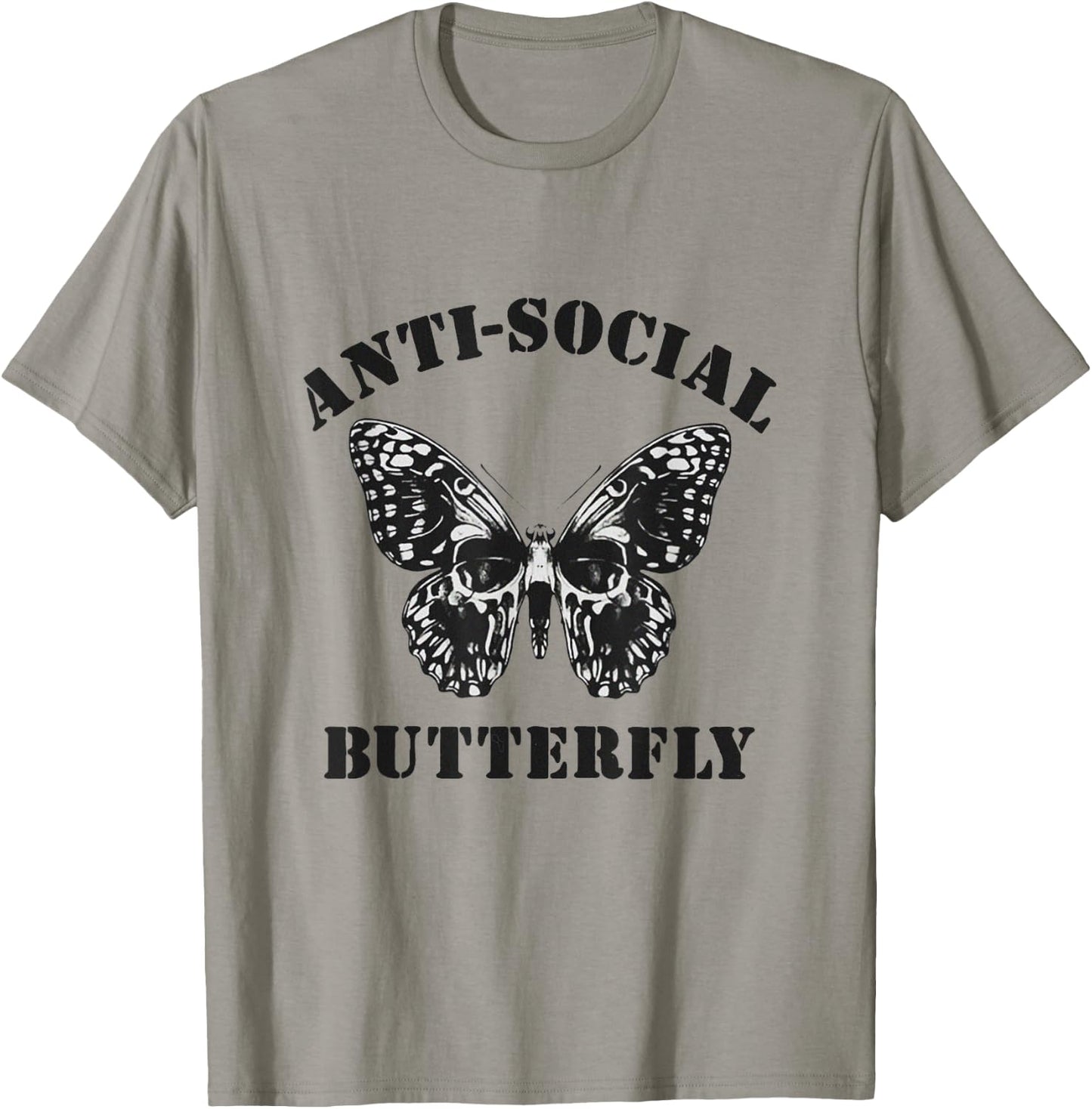 Anti Social Butterfly Anti-Social T-Shirt - T-Shirt | Sand