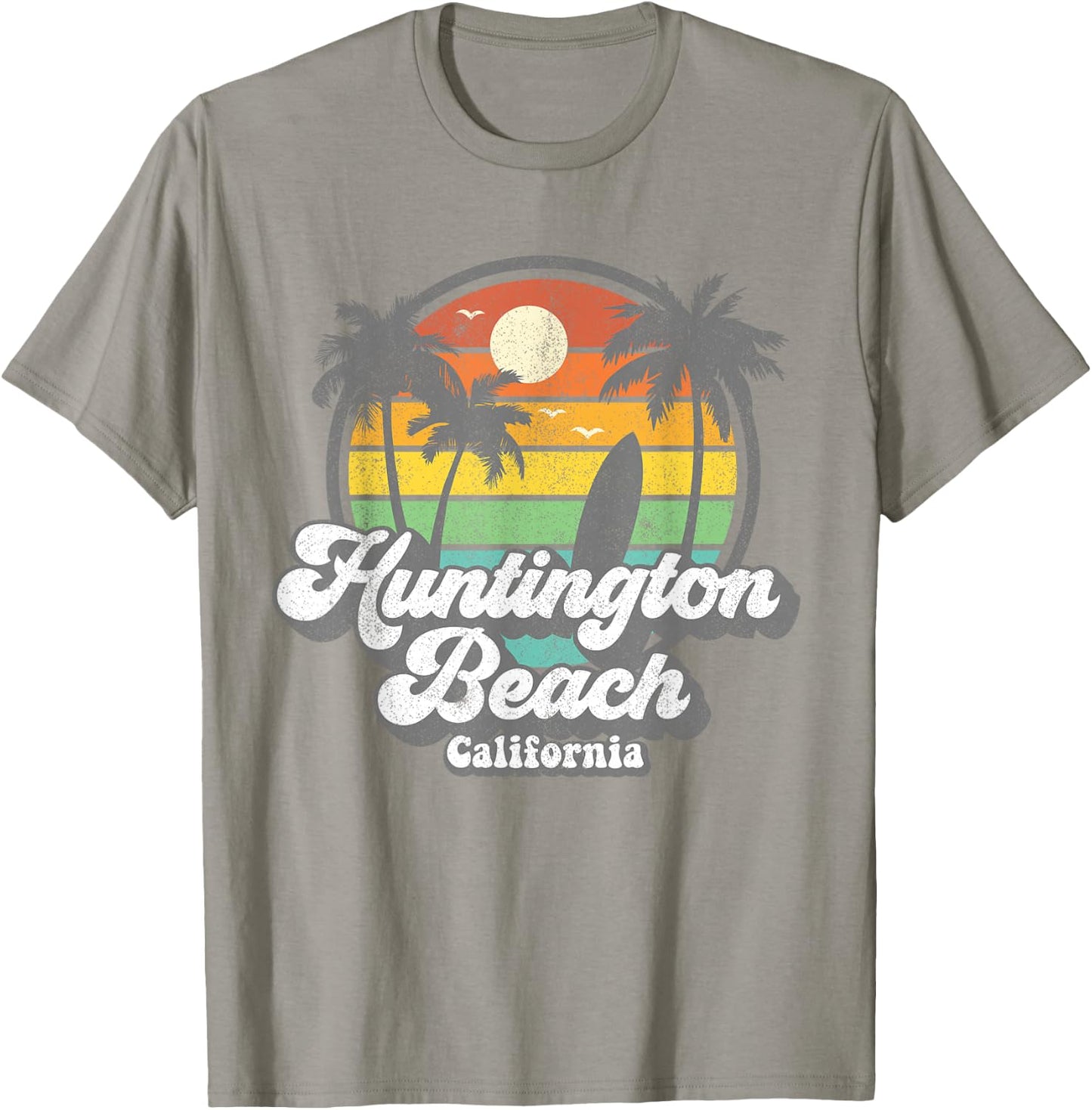 Vintage Huntington Beach California Surfing Retro Surf Gift T-Shirt - T-Shirt | Sand