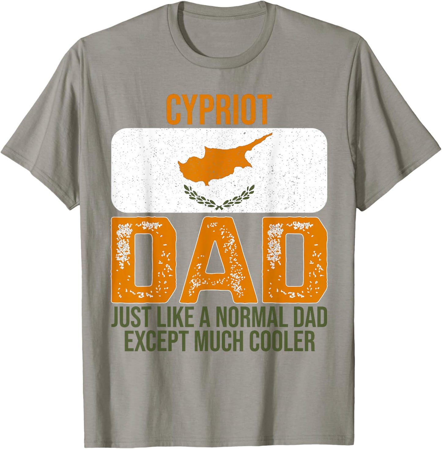 Vintage Cypriot Dad Cyprus Flag Design For Father's Day T-Shirt - T-Shirt | Sand