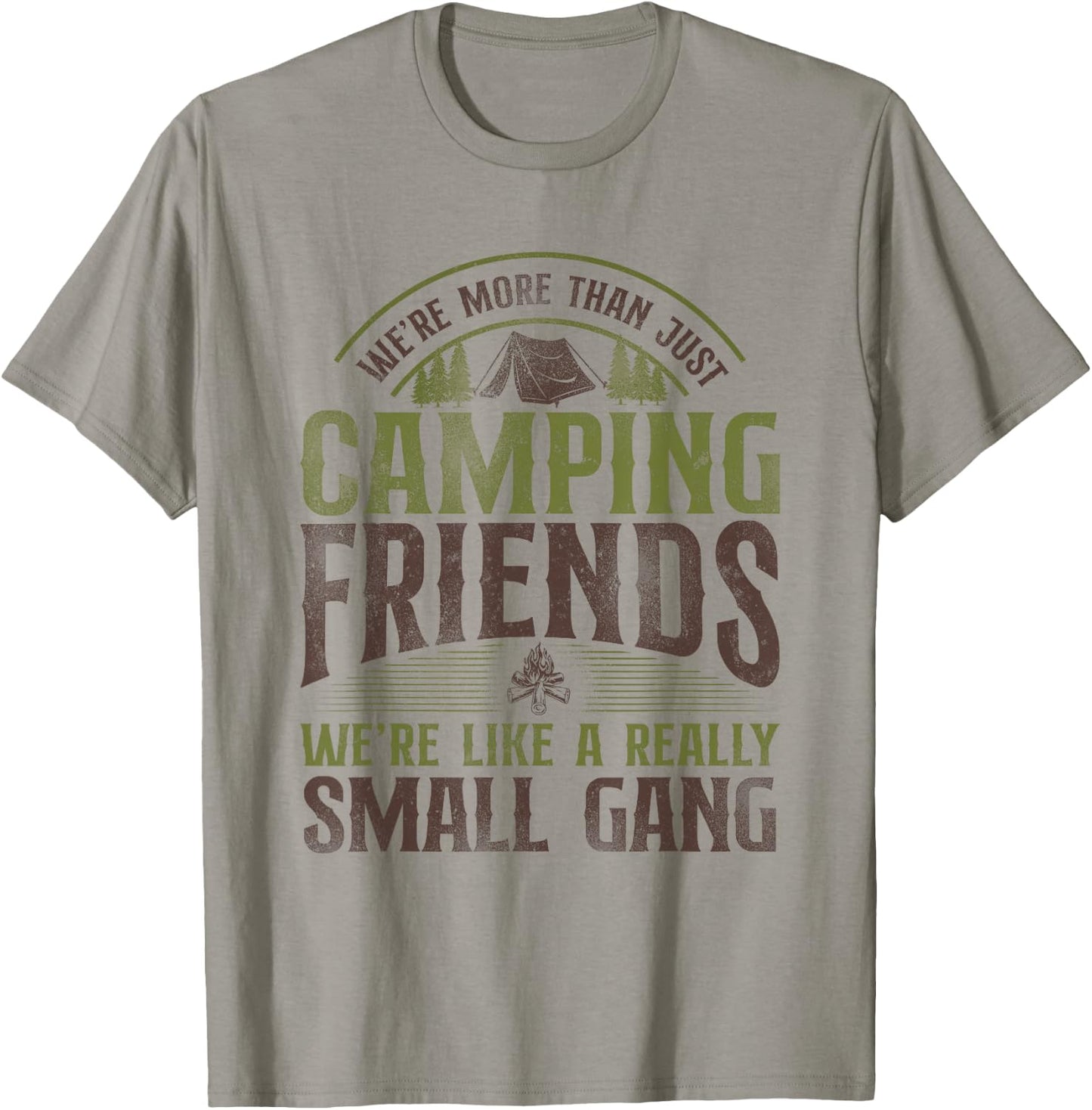 More Than Just Camping Friends Small Aisle Tent Family T-Shirt - T-Shirt | Sand