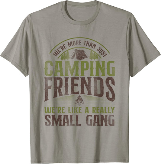 More Than Just Camping Friends Small Aisle Tent Family T-Shirt - T-Shirt | Sand