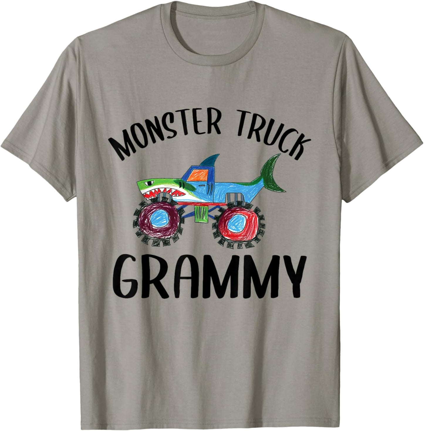 Children's Doodles Draw, Monster Truck Grammy T-Shirt - T-Shirt | Sand