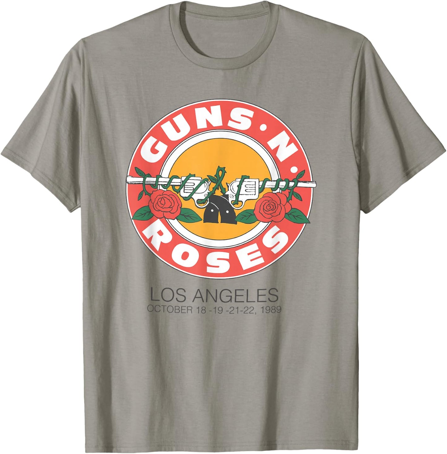 Official Guns N’ Roses 1989 Bullet Seal LA T-Shirt - T-Shirt | Sand