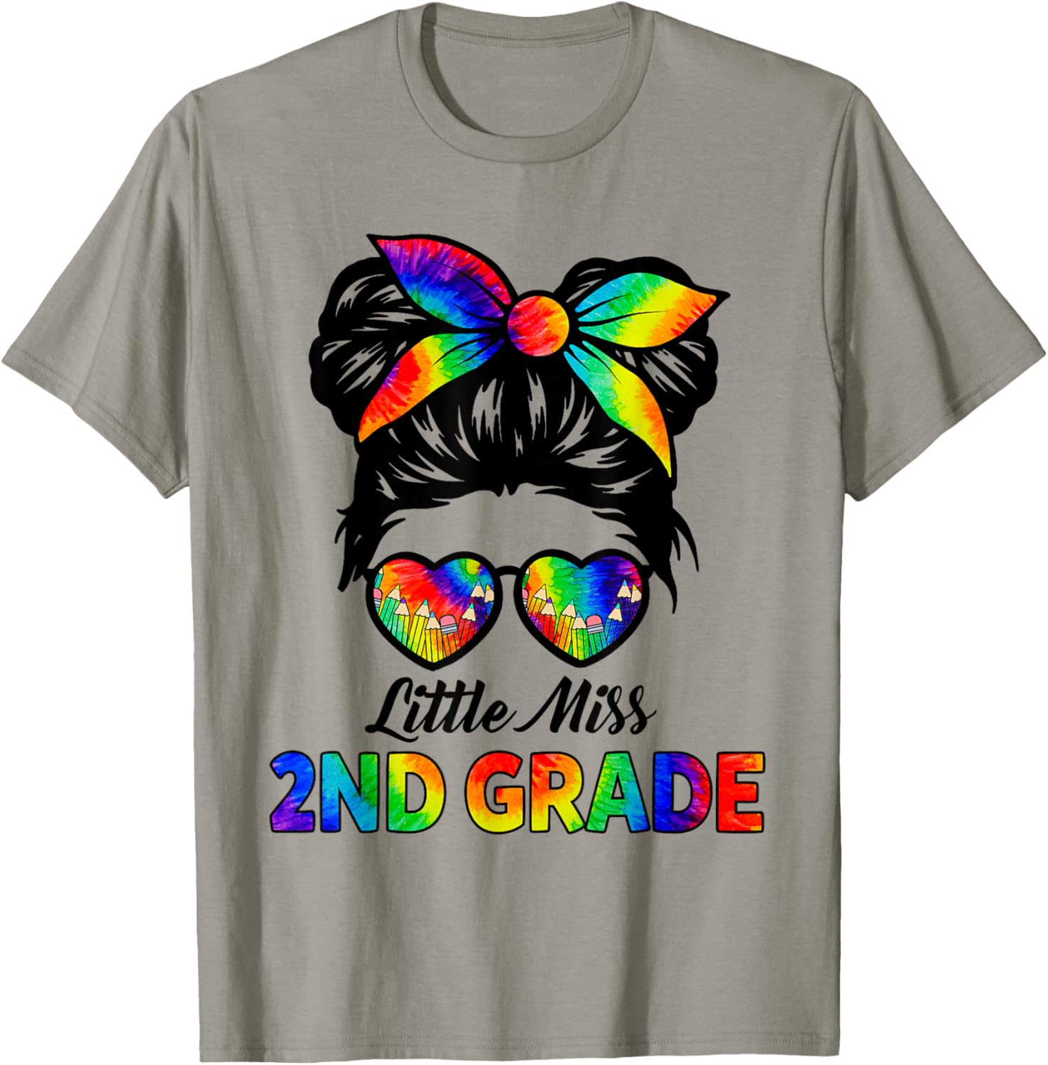 Girls Second Grade Back To School Cute Little Miss 2nd Grade T-Shirt - T-Shirt | Sand