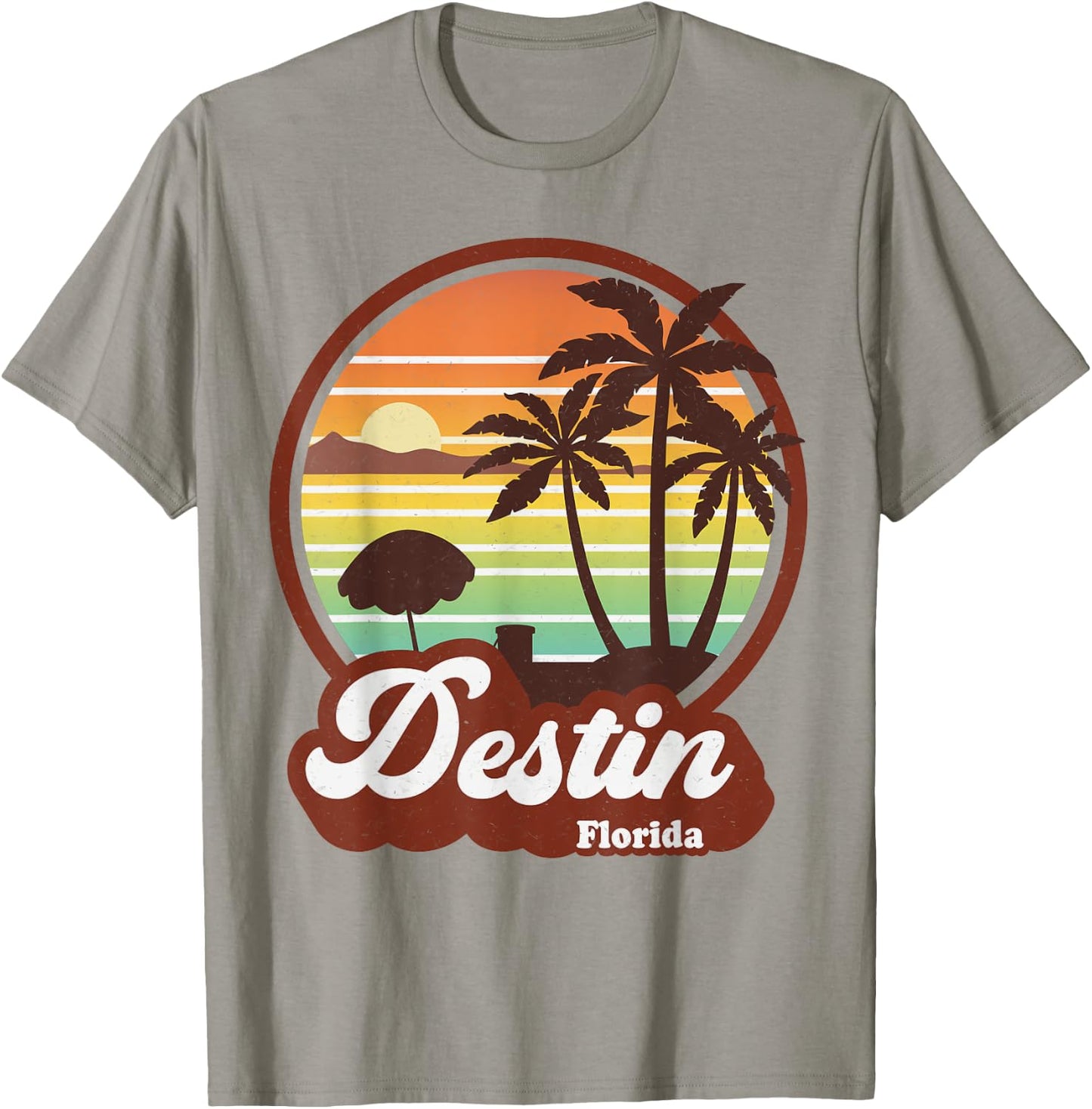 Vintage Destin Florida FL 80s Beach Souvenir Palm Tree Women Girls Kids T-Shirt - T-Shirt | Sand