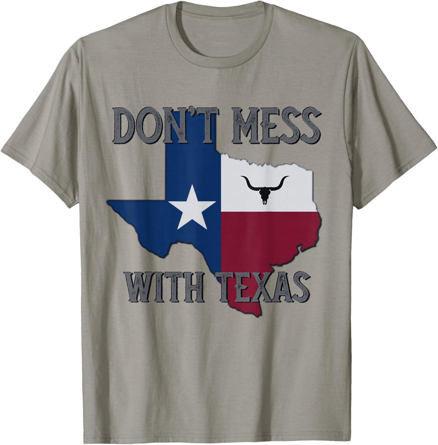 Texas Don't Mess with Vintage Texas Longhorn Lone Star State T-Shirt - T-Shirt | Sand